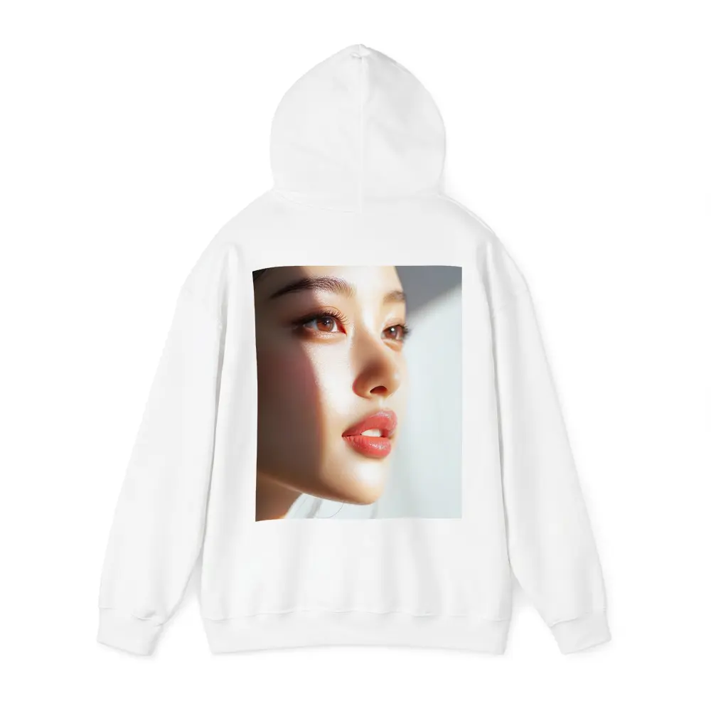 Asian Woman Portrait Soft White Background – Hoodies
