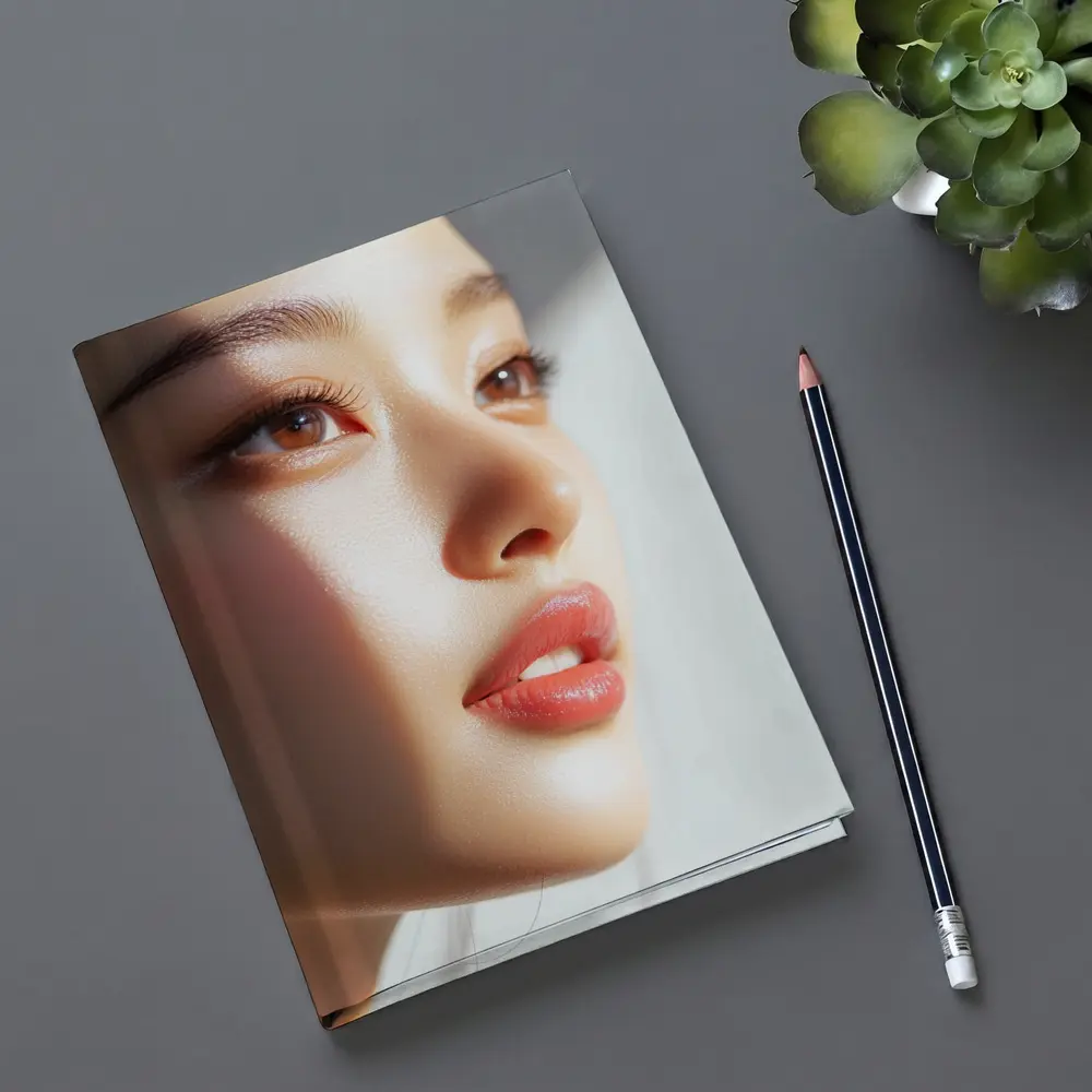 Asian Woman Portrait Soft White Background – Notebooks
