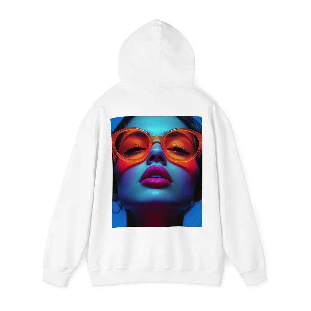 Neon Fashion Woman Orange Sunglasses Blue Light – Hoodies