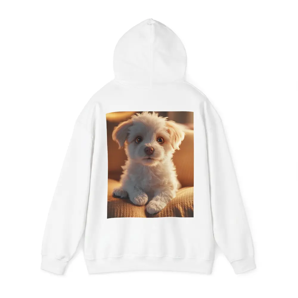 Fluffy White Maltese Puppy On Couch – Hoodies