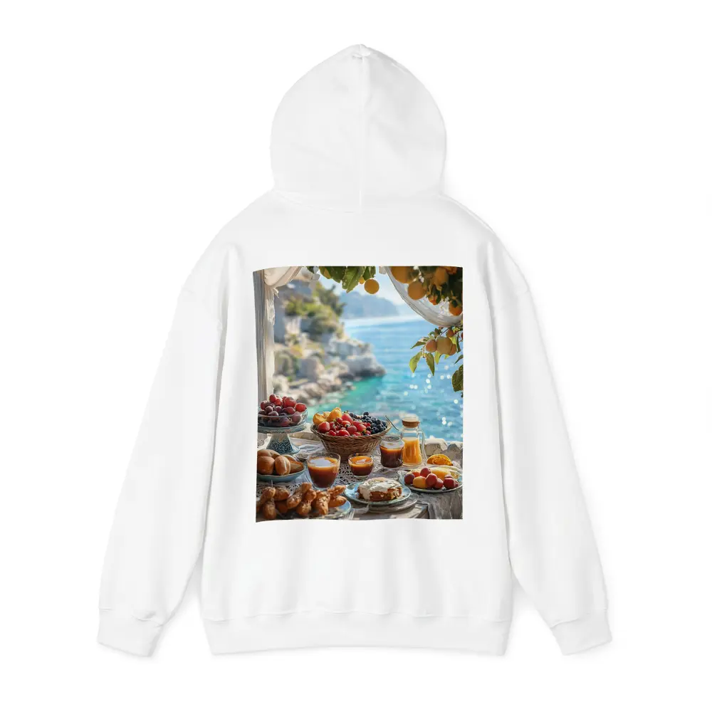 Mediterranean Breakfast Spread By The Sea – Hoodies