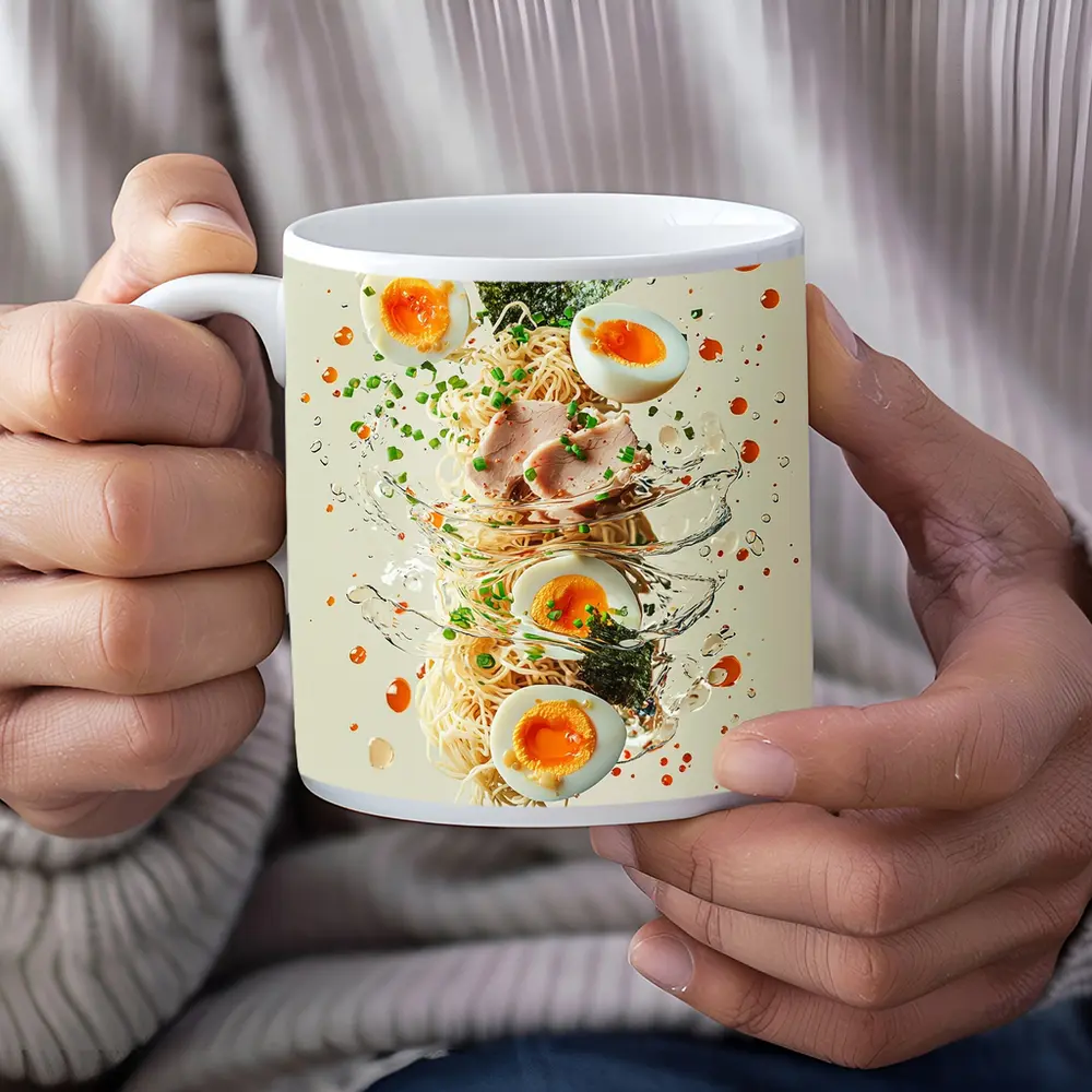 Ramen Bowl Explosion Noodles Eggs Nori – Mugs