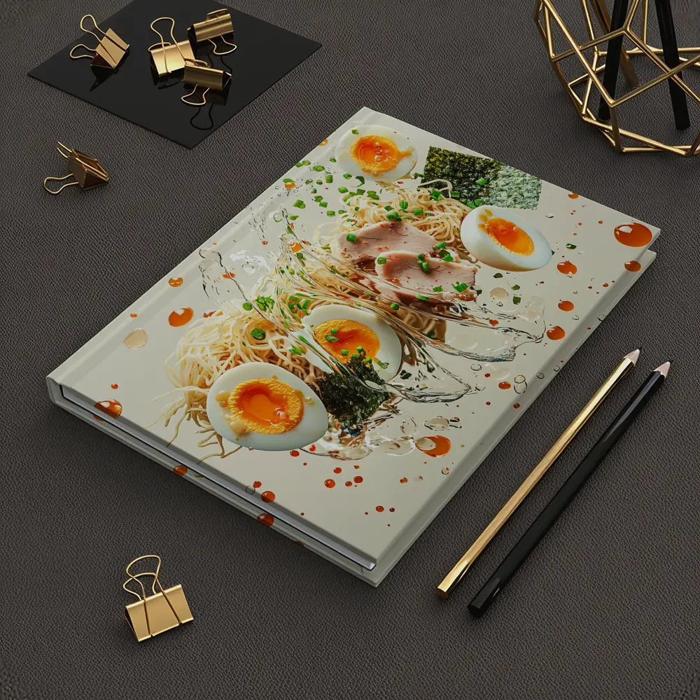 Ramen Bowl Explosion Noodles Eggs Nori – Notebooks