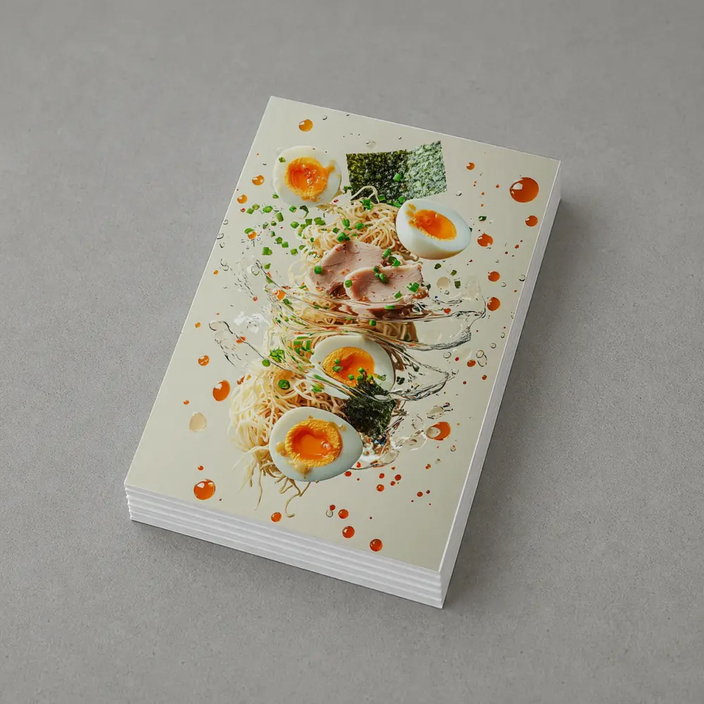 Ramen Bowl Explosion Noodles Eggs Nori – Postcards