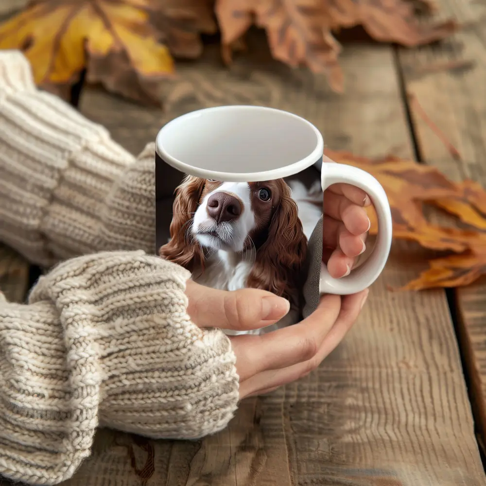 Cavalier King Charles Spaniel On Cozy Sofa – Mugs