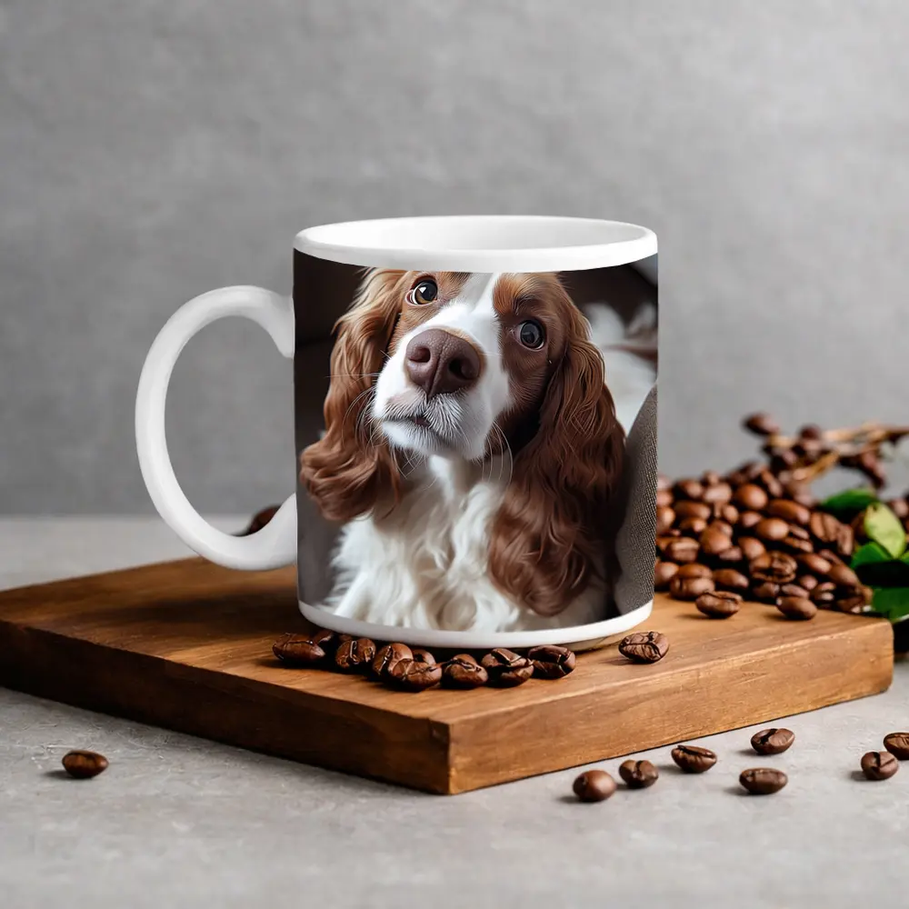 Cavalier King Charles Spaniel On Cozy Sofa – Mugs