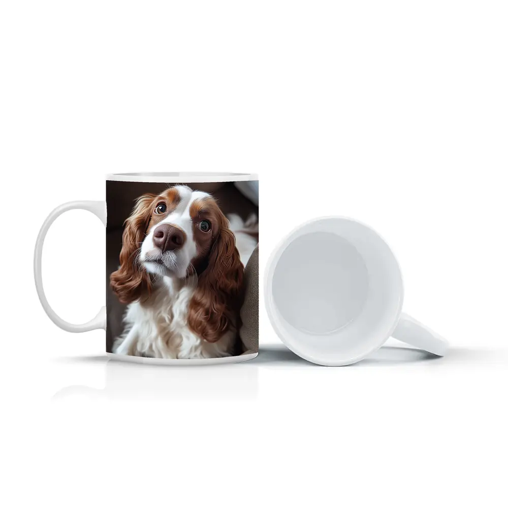 Cavalier King Charles Spaniel On Cozy Sofa – Mugs