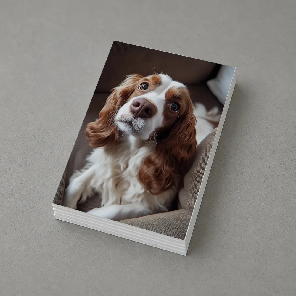 Cavalier King Charles Spaniel On Cozy Sofa – Postcards
