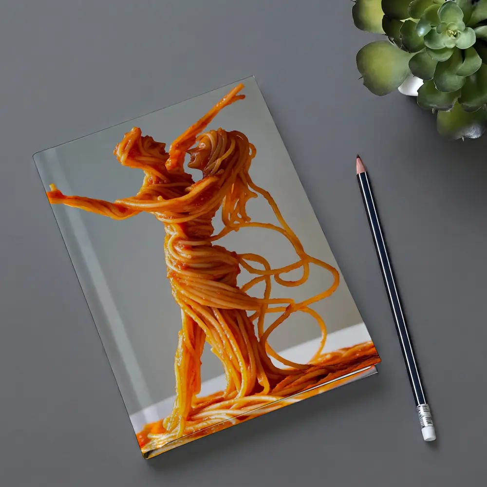 Dancing Couple Sculpture Made From Spaghetti – Notebooks