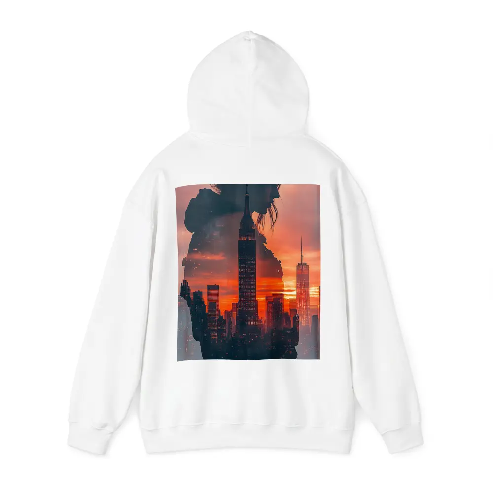 Woman Silhouette New York City Sunset – Hoodies
