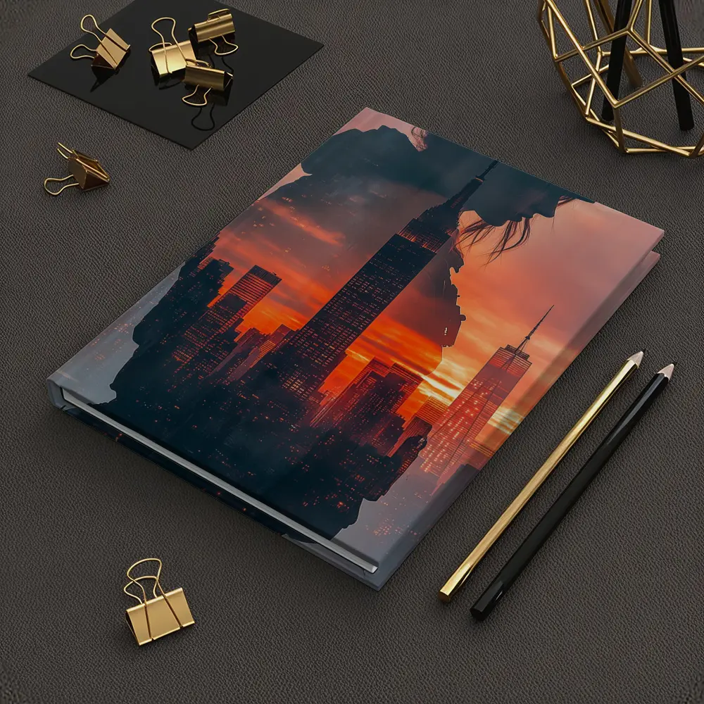 Woman Silhouette New York City Sunset – Notebooks