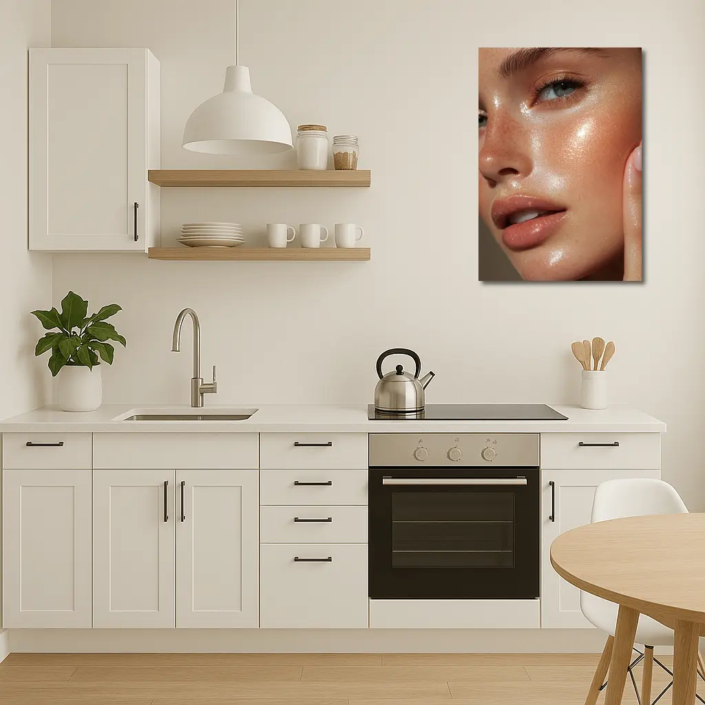 Glowing Skin Close Up Beauty Portrait – Wall Art
