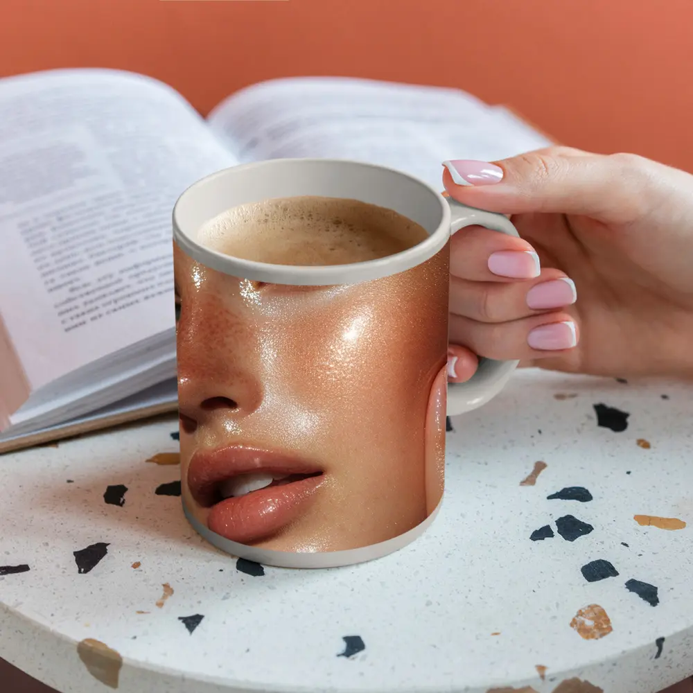 Glowing Skin Close Up Beauty Portrait – Mugs