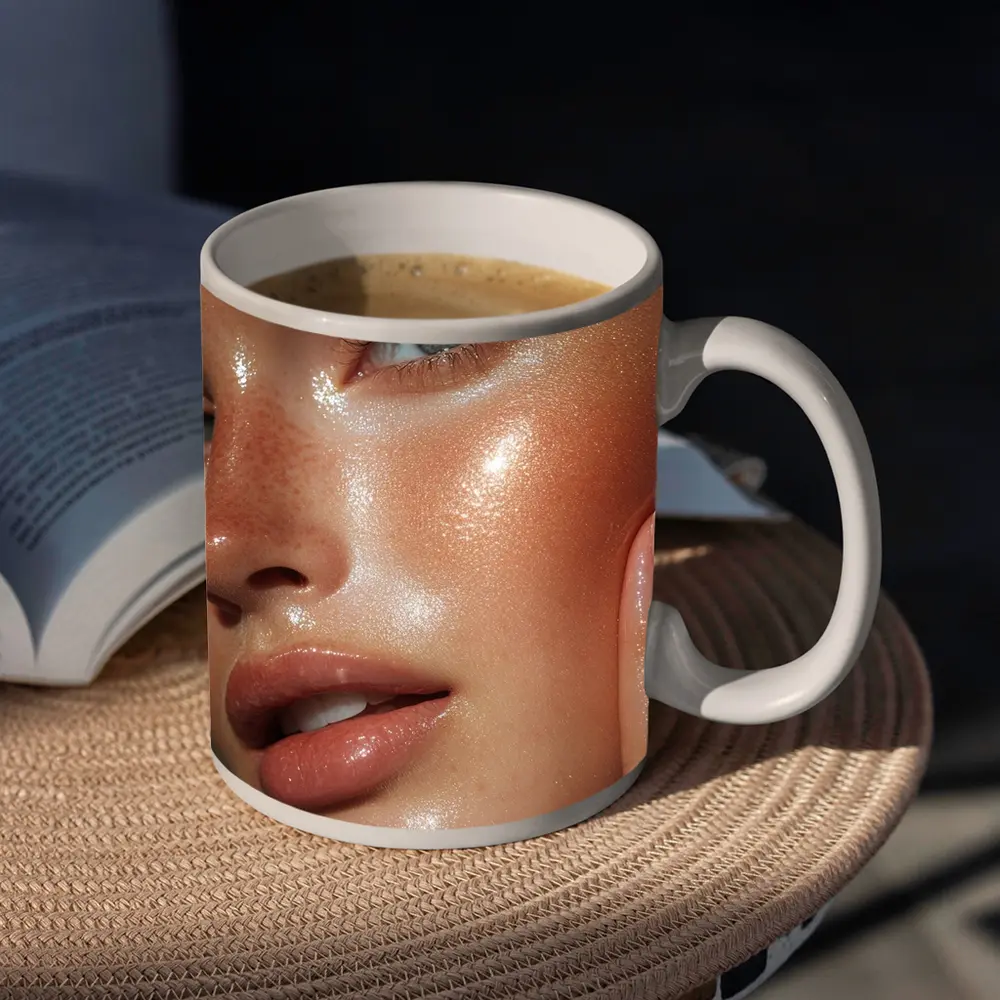 Glowing Skin Close Up Beauty Portrait – Mugs