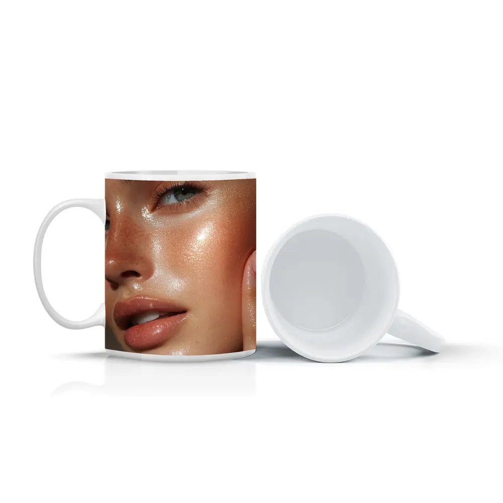 Glowing Skin Close Up Beauty Portrait – Mugs