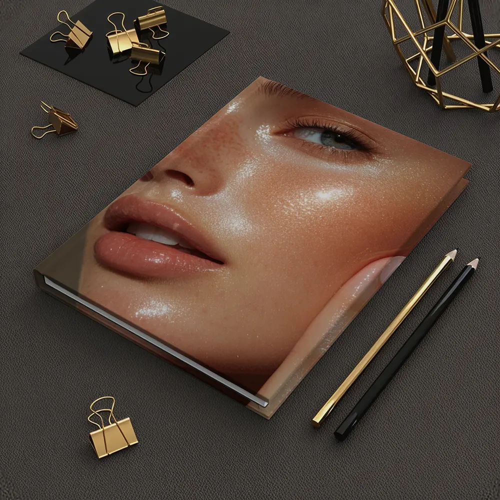 Glowing Skin Close Up Beauty Portrait – Notebooks