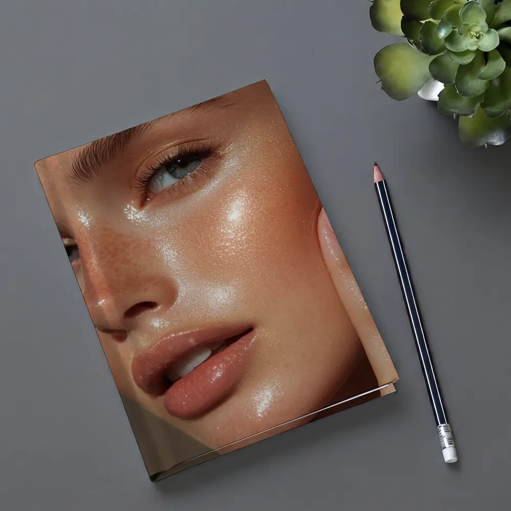 Glowing Skin Close Up Beauty Portrait – Notebooks