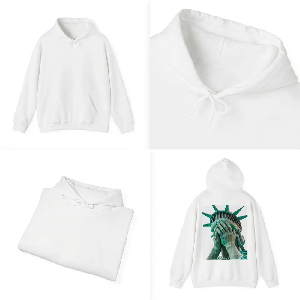 Statue of Liberty Facepalm Funny Political Art – Hoodies