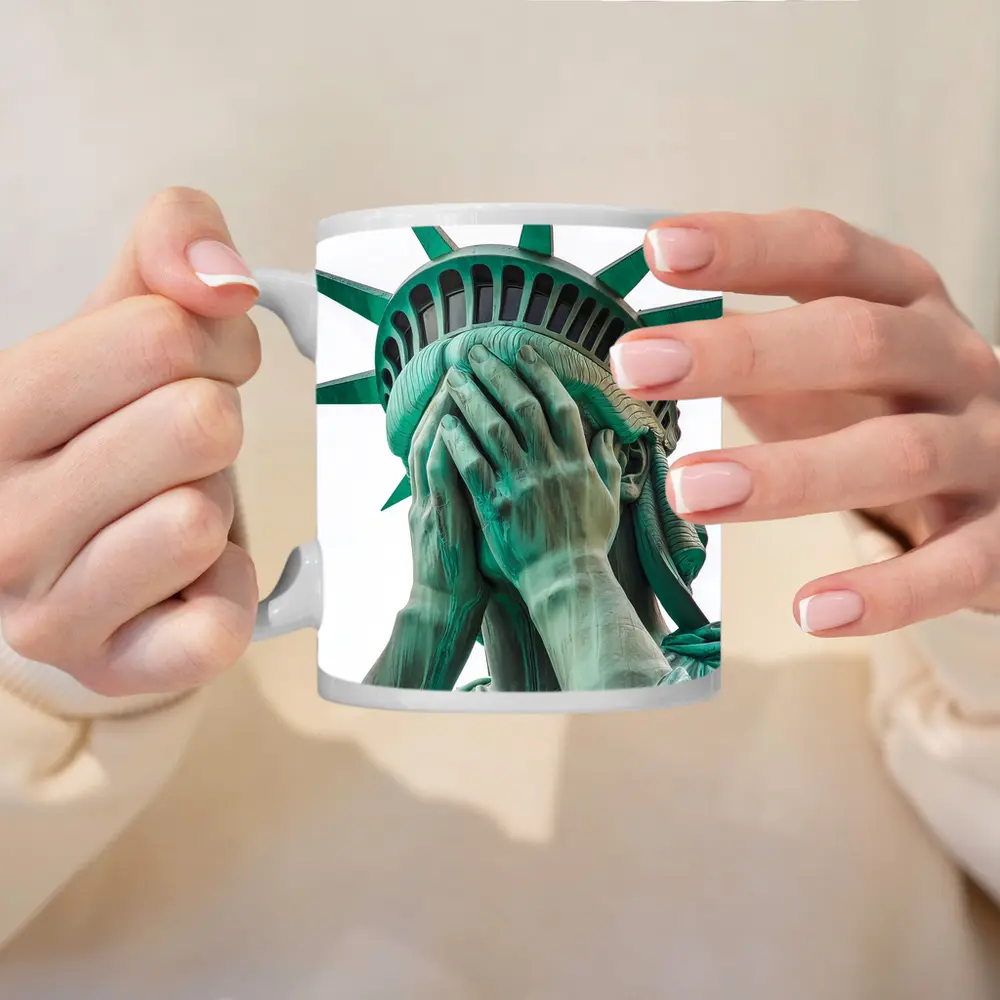 Statue of Liberty Facepalm Funny Political Art – Mugs