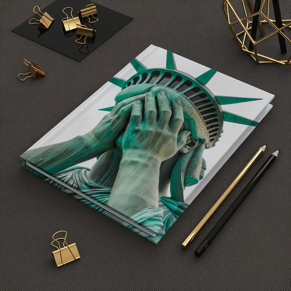 Statue of Liberty Facepalm Funny Political Art – Notebooks