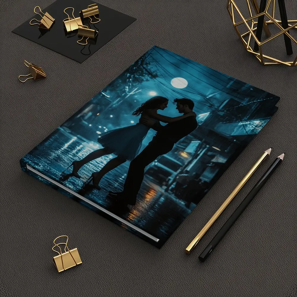 Couple Dancing in Rainy Night Street – Notebooks