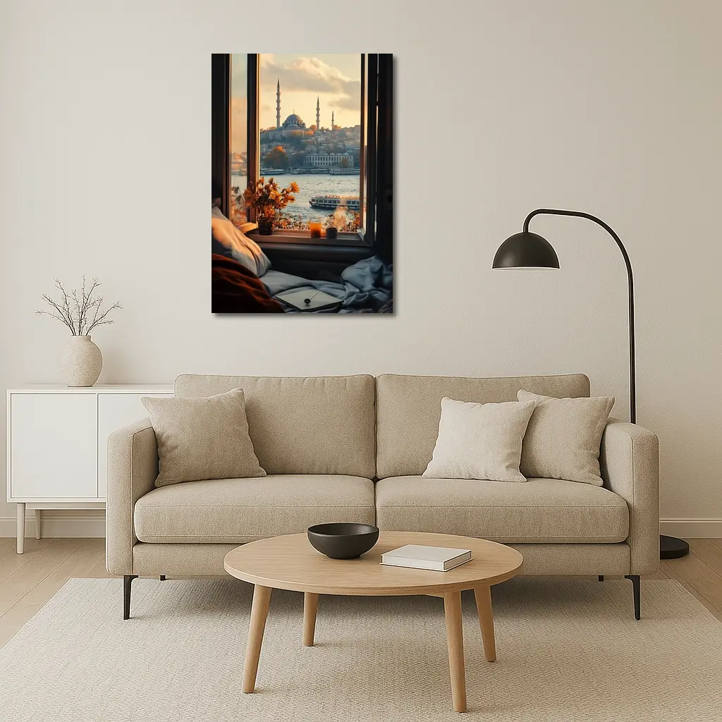 Istanbul Mosque View From Cozy Window – Wall Art