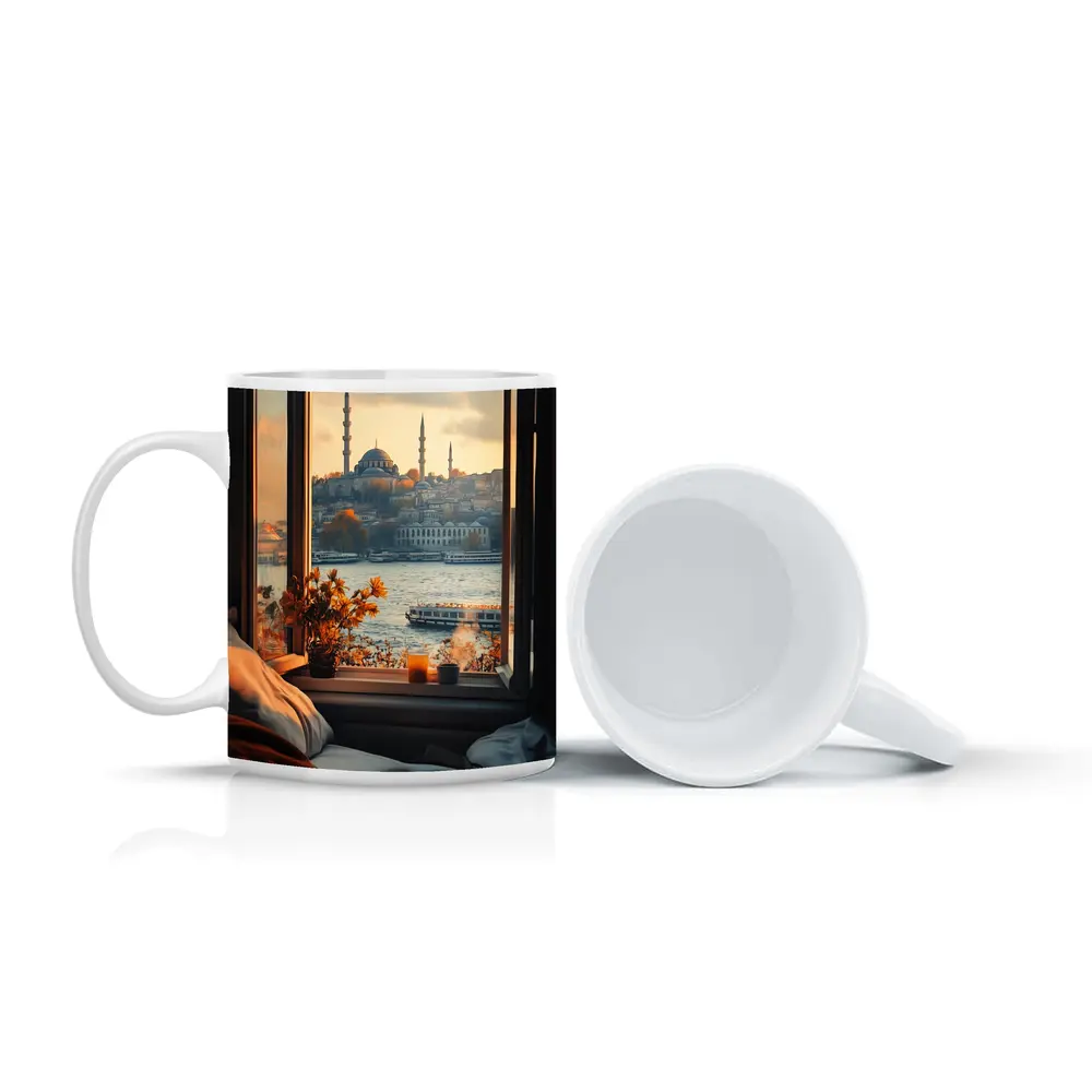 Istanbul Mosque View From Cozy Window – Mugs