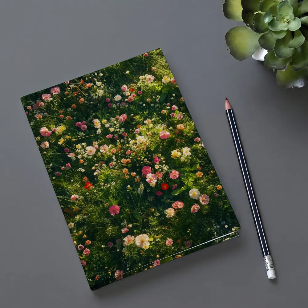 Colorful Wildflowers Blooming in Green Meadow – Notebooks