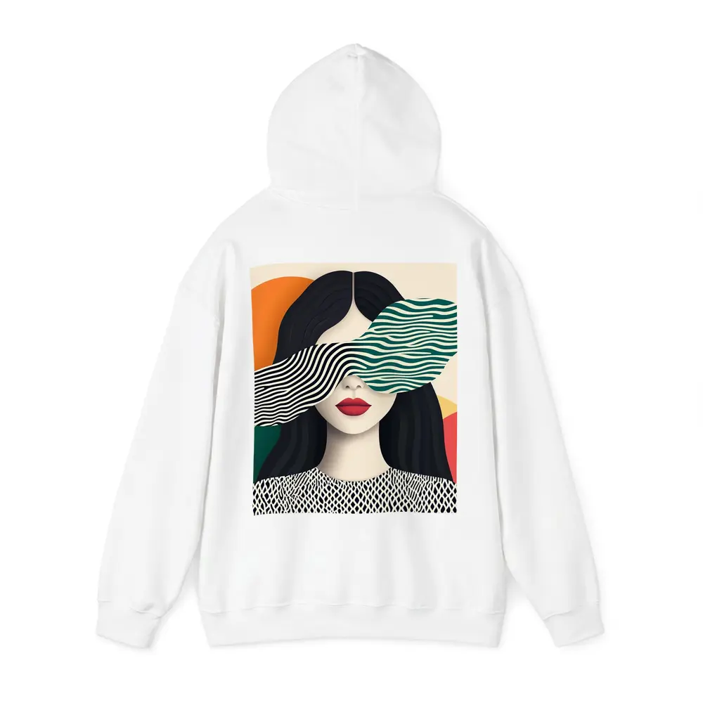 Pop Art Woman Bold Geometric Stripes – Hoodies