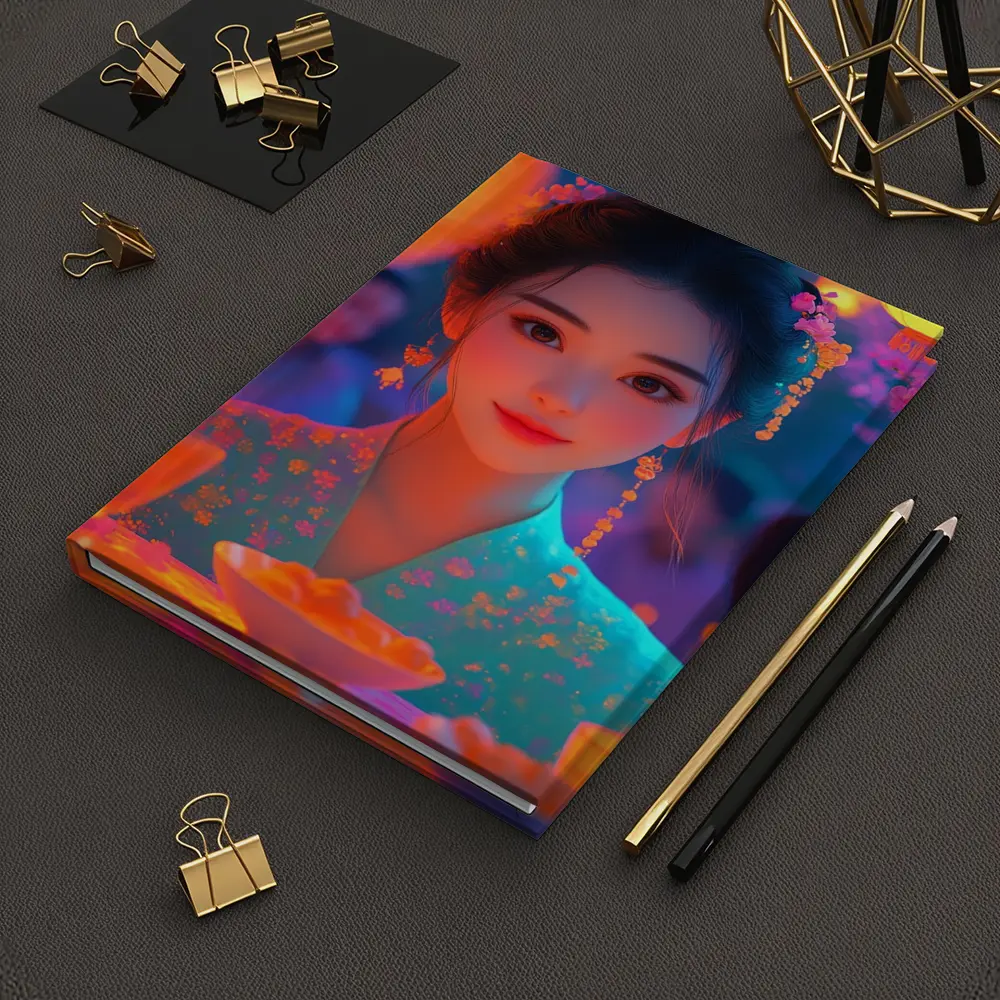 Chinese Girl Lantern Festival Digital Art – Notebooks