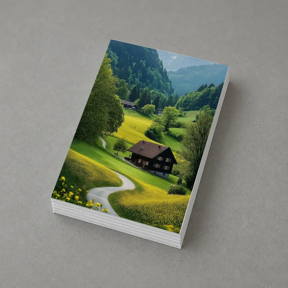 Alpine Valley Cottage Winding Road Mountains – Postcards