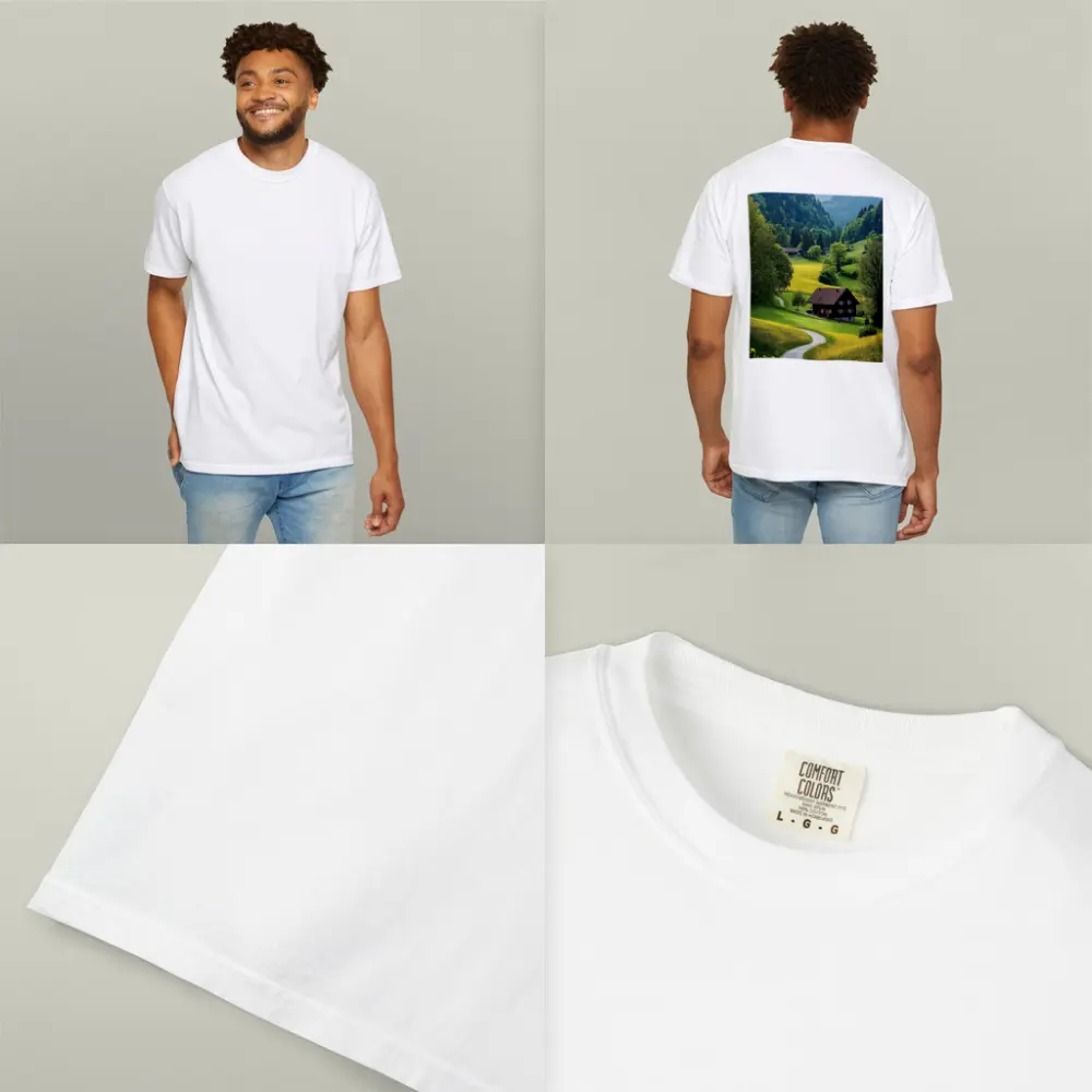 Alpine Valley Cottage Winding Road Mountains – T-Shirts