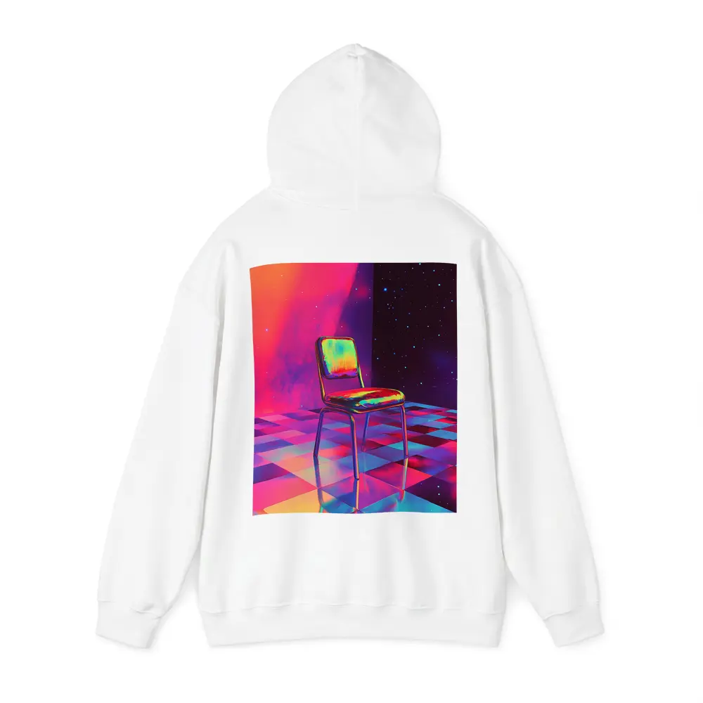 Retro Chair Psychedelic Space Starry Background – Hoodies