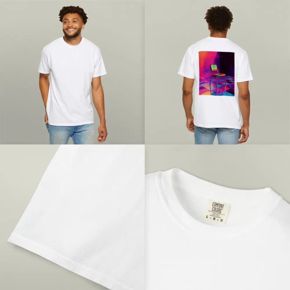 Retro Chair Psychedelic Space Starry Background – T-Shirts