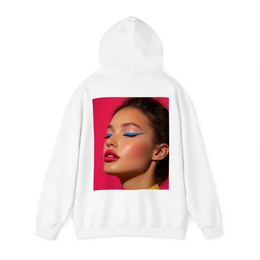 Bold Pop Art Makeup Woman Pink Background – Hoodies