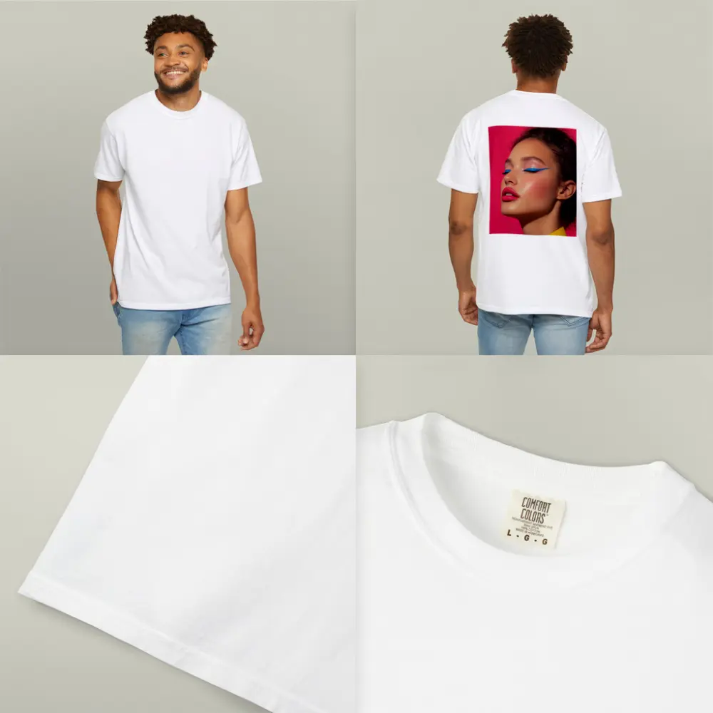Bold Pop Art Makeup Woman Pink Background – T-Shirts