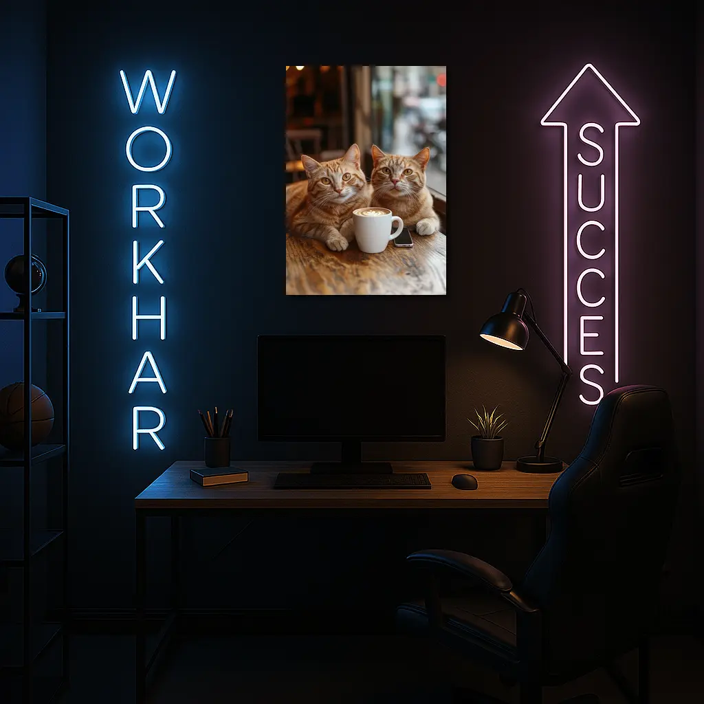 Two Ginger Cats Cafe Table Coffee – Wall Art