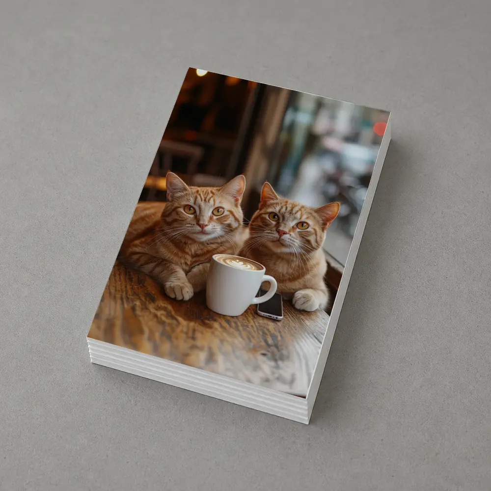 Two Ginger Cats Cafe Table Coffee – Postcards
