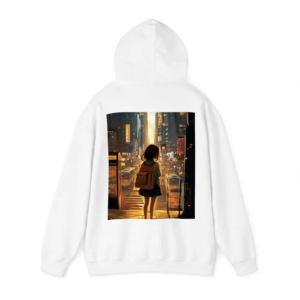 Anime Girl City Street Golden Sunset – Hoodies