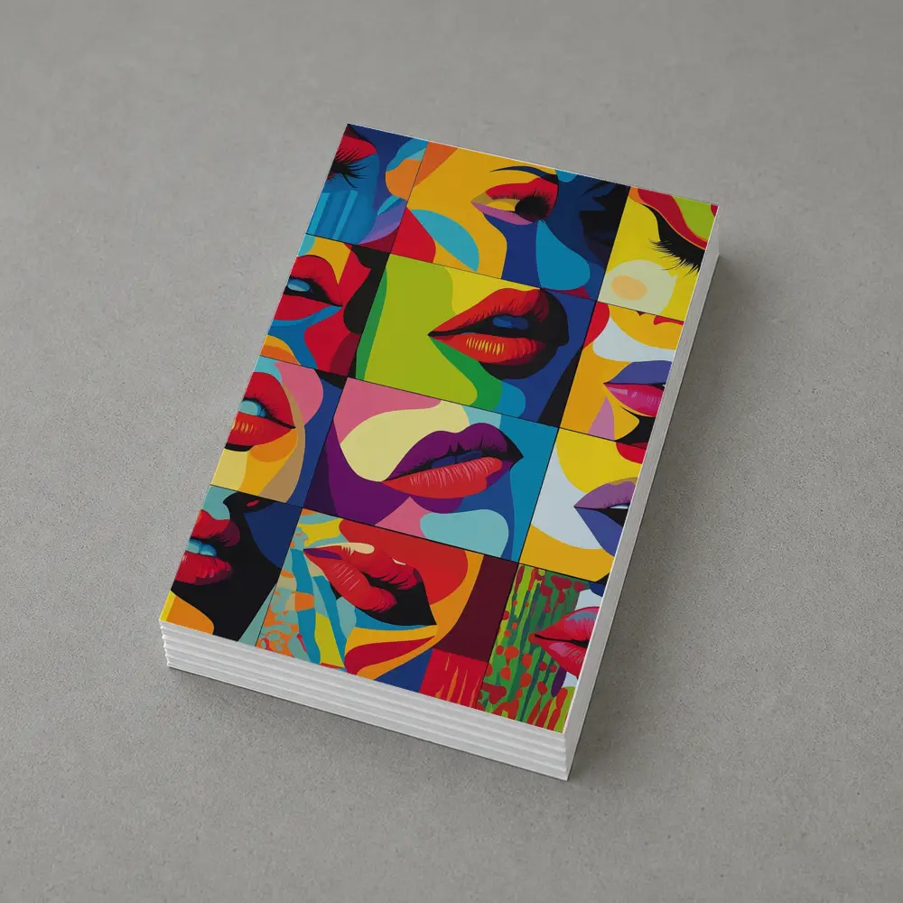 Pop Art Women Lips Bold Colorful Grid – Postcards