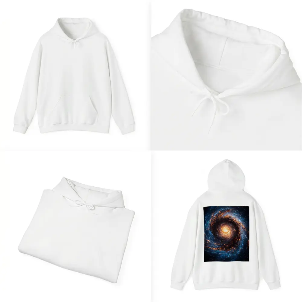 Spiral Galaxy Deep Space Blue Orange – Hoodies
