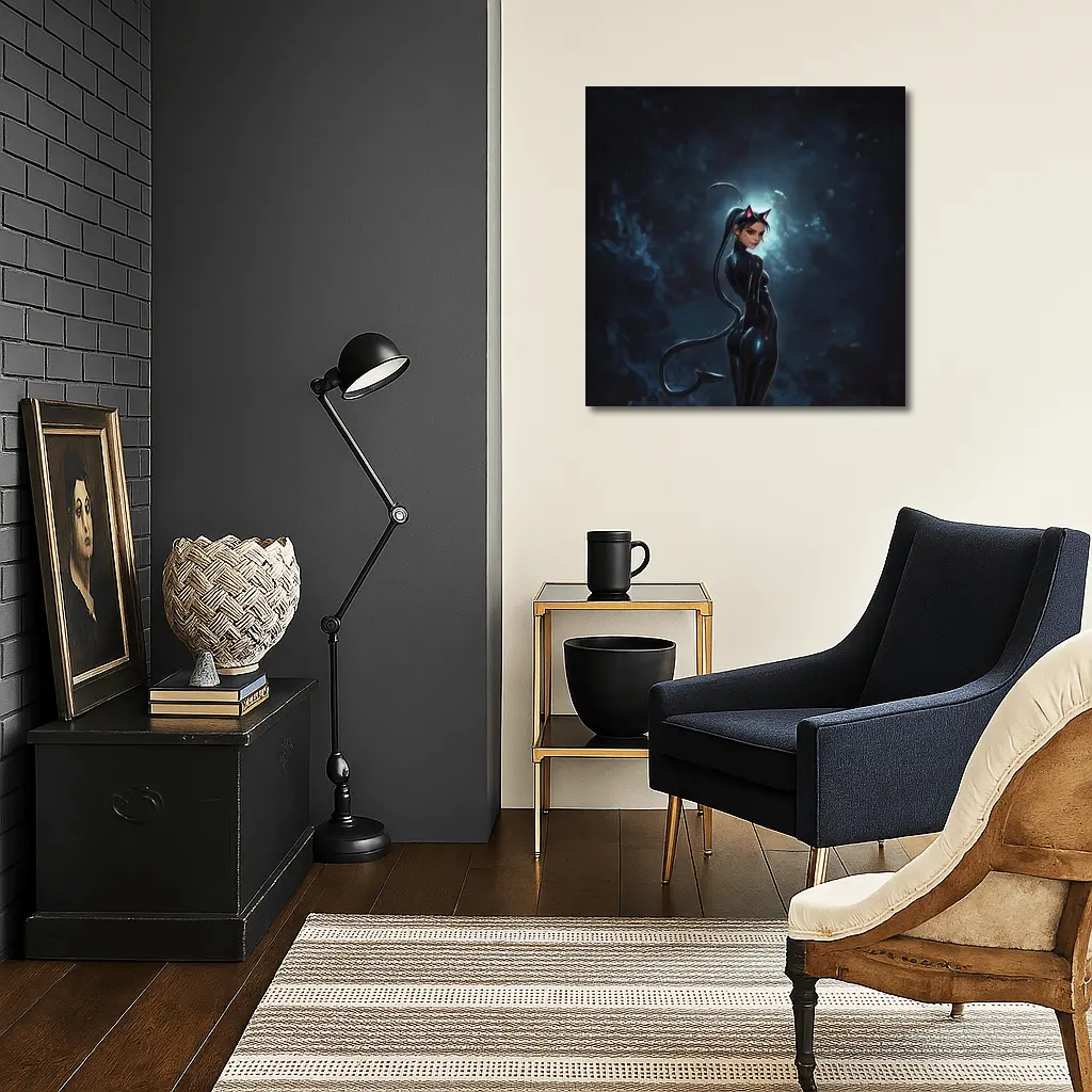 Catwoman Dark Night Sky Anime Art – Wall Art