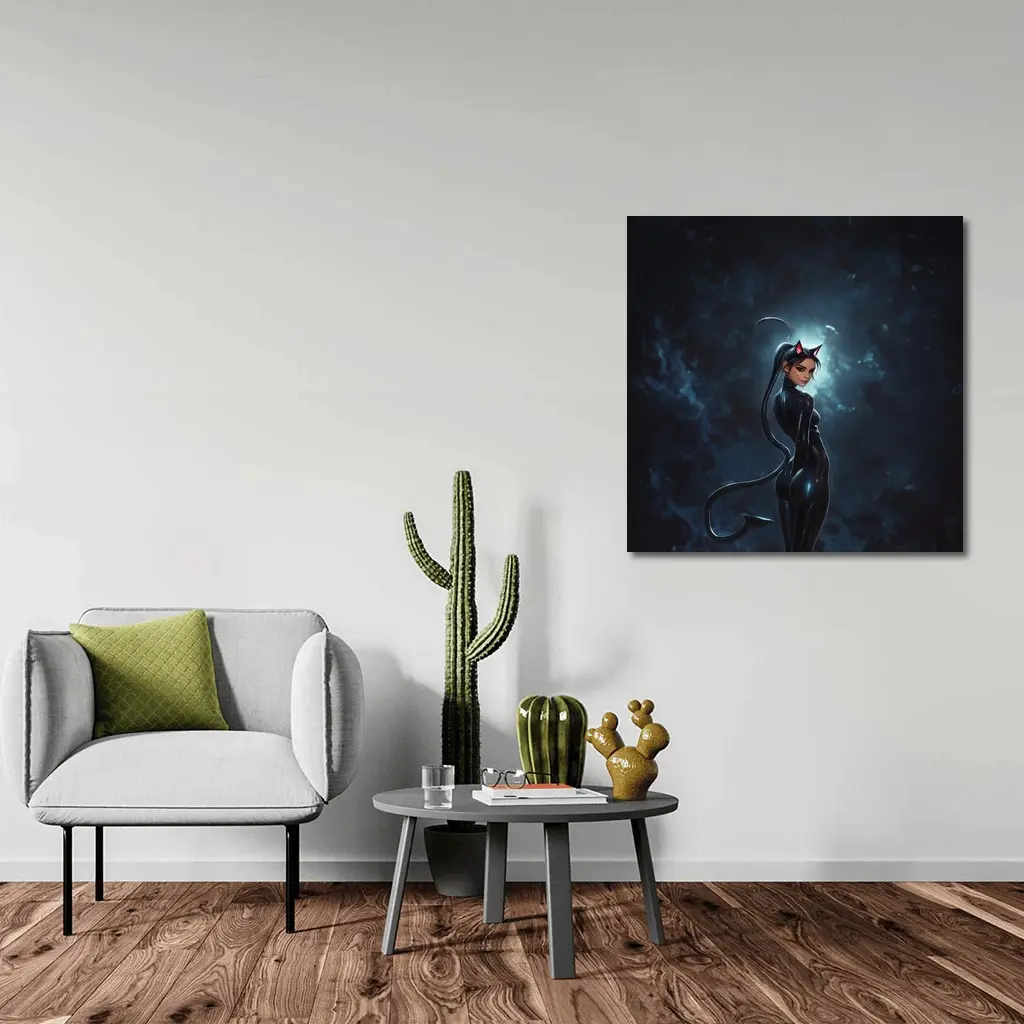 Catwoman Dark Night Sky Anime Art – Wall Art