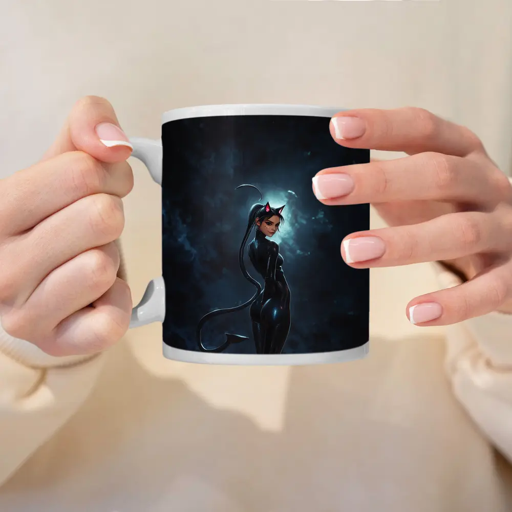 Catwoman Dark Night Sky Anime Art – Mugs