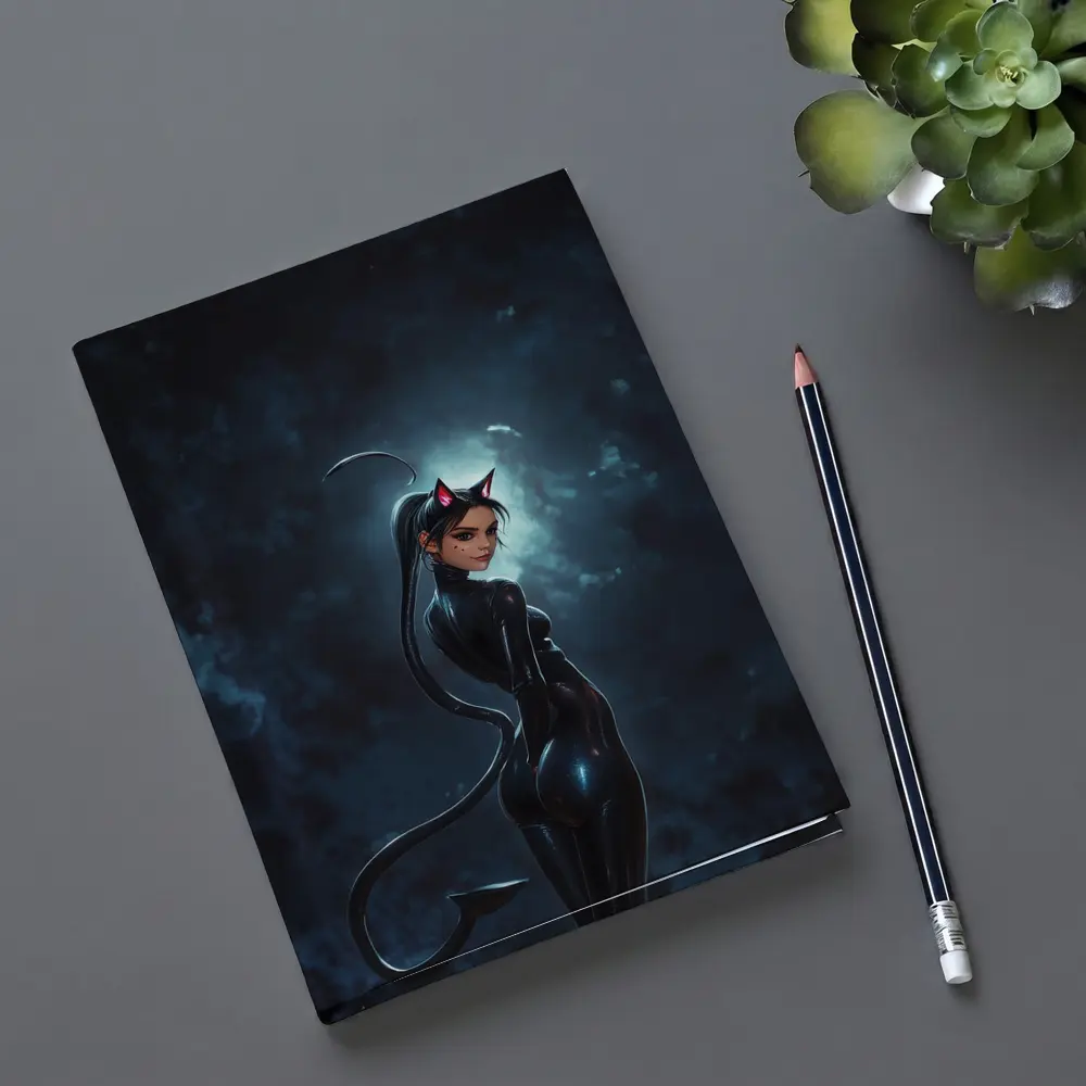 Catwoman Dark Night Sky Anime Art – Notebooks
