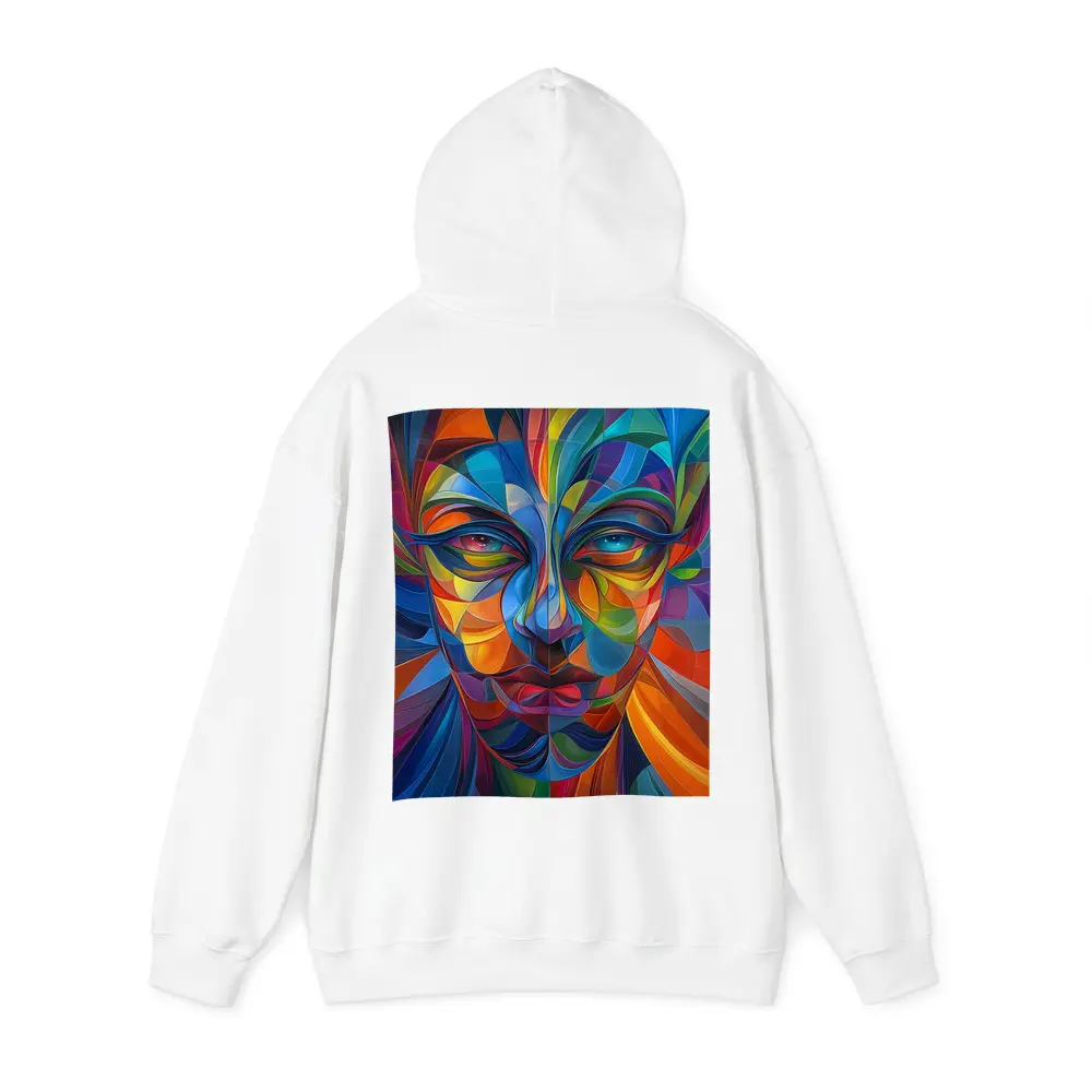 Colorful Abstract Human Face Geometric Art – Hoodies