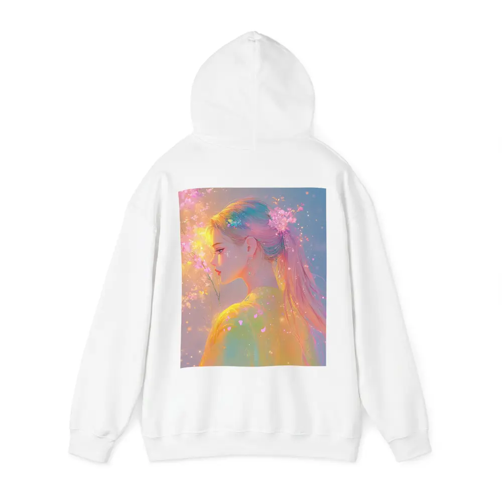 Pastel Anime Girl Cherry Blossoms Fantasy Art – Hoodies