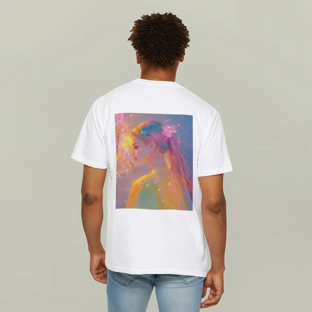 Pastel Anime Girl Cherry Blossoms Fantasy Art – T-Shirts
