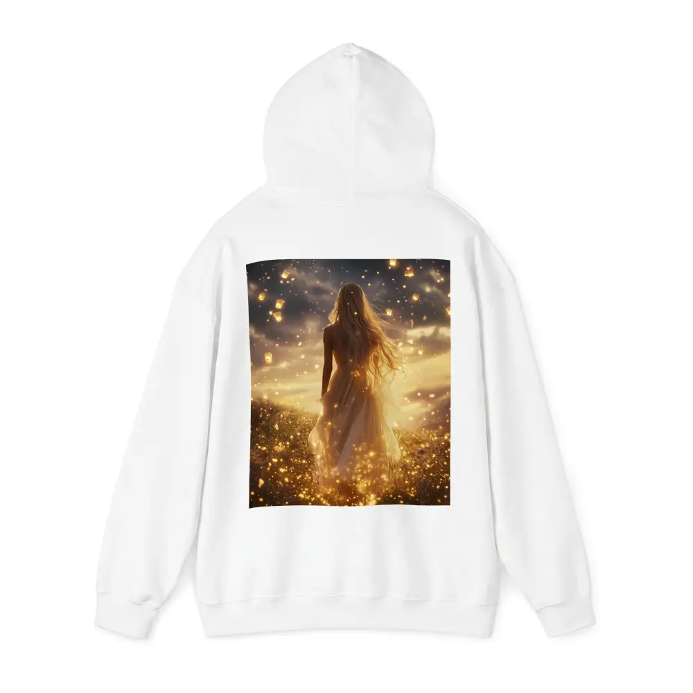 Woman Golden Lanterns Fantasy Night Sky – Hoodies