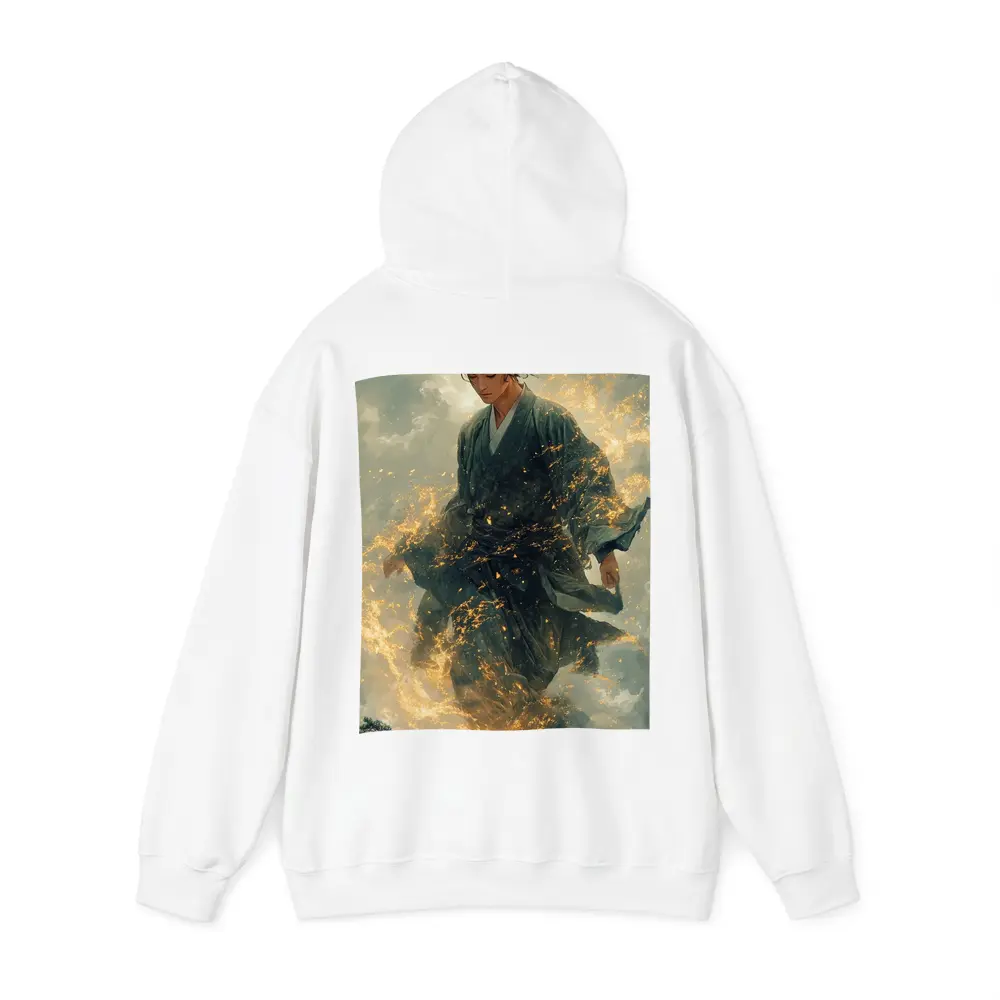 Samurai Warrior Rising in Golden Flames – Hoodies